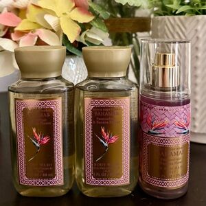 🆕🪷 SALE! BATH & BODY WORKS “PASSIONFRUIT & BANANA FLOWER” MINI BODY CARE SET.